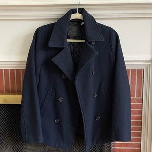 Levi Strauss Navy quilted pea coat